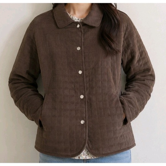 Briggs New York Jackets & Blazers - Briggs New York Woman's Brown quilted jacket,Snap Button,Size 12